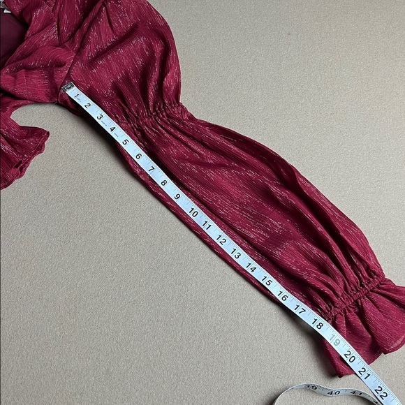 Privacy Please Bardot Blouse In Burgundy - Size S - Picture 8 of 11